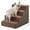Brown, variant on 4-Tier Dog Stairs / Non-Slip Pet Steps for Small & Medium Dogs