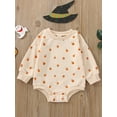 thumbnail image 3 of Douhoow Unisex Baby Halloween Romper Infant Long Sleeve Ghost/Pumpkin/Lantern Jumpsuit, 3 of 9