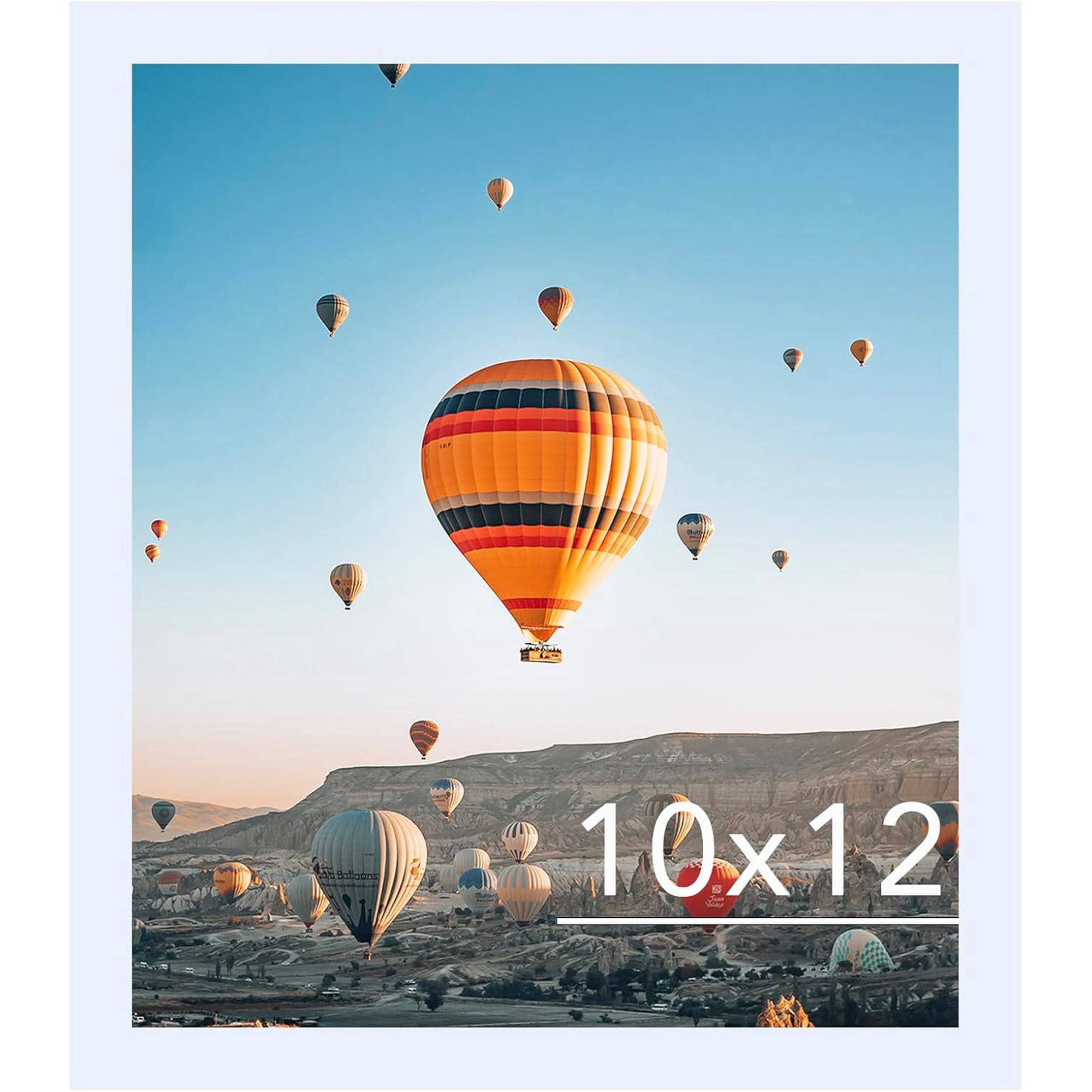 10x12 Picture Frame White for Wall Hanging, Wall Mounting Horizontally or Vertically, 10 x 12 Wall Gallery Poster Photo Frame with Shatter Resistant Plexiglass, White