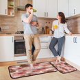 thumbnail image 6 of 2-Piece Kitchen Rugs Set Non-Slip Mats Carpet Floor for Kitchen, Bathroom (19.7"x27.6" & 19.7"x47.2") Tie-dye Flowers Pattern, 6 of 7