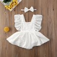 thumbnail image 3 of Toddler Baby Girl Lace Ruffle Romper Dress Floral Jumpsuit Outfit Summer Clothes, 3 of 5