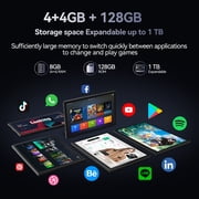 Android 15 Tablet with Keyboard, 8GB RAM, 128GB ROM(1TB Expand), 10.1 inch Octa-Core Tablets, 5G/2.4G WiFi, 7000mAh Battery, BT 5.0, with Mouse, Case, Stylus, Split screen(Black)