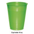 thumbnail image 2 of Fresh Lime Green 16 oz Plastic Cups for 20 Guests, 2 of 2