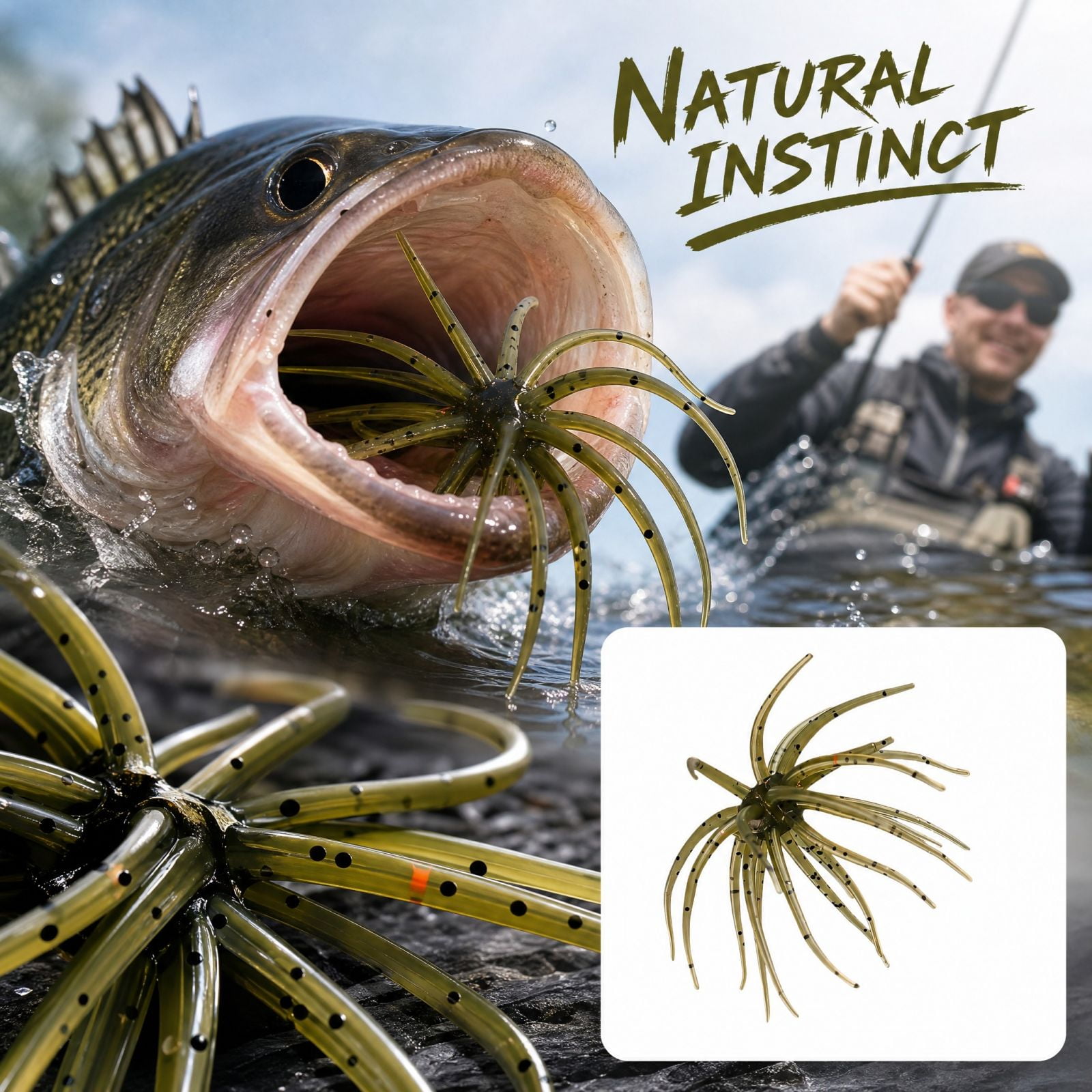4Pcs Sea Urchin Soft Fishing Lure Creature Bait Dice Baits for Bass Fishing TPE Bionic Swimbait for Saltwater Freshwater High Elastic Squeeze Ball Worm for Walleye and Trout 2 Inch