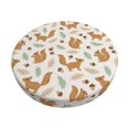 thumbnail image 6 of Uemuo Squirrel And Leaves Pattern Round Bar Stool Seat Covers Washable Stool Cushion Slipcover Elastic Bar Chair Covers-14 inch, 6 of 7
