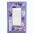 thumbnail image 5 of Metal Light Switch Plate Outlet Cover Purple Floral Leaf Letter Damask FLW060, 5 of 15