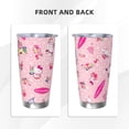 thumbnail image 3 of Lsque Sanrio Pattern 20oz Car Cup with Lid and Straw, Insulated Coffee Cup with Straw Topper, Spill Proof Travel Coffee Mug, Stainless Steel Tumble, 3 of 8