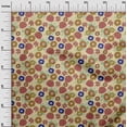 thumbnail image 3 of oneOone Silk Tabby Beige Fabric Abstract Retro Floral Quilting Supplies Print Sewing Fabric By The Yard 42 Inch Wide, 3 of 4
