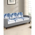 thumbnail image 2 of Blue Botanical Sofa Couch Cushion Covers Washable, Removable Stretchable Sectional Couch Covers, Spring Eucalyptus Leaves Greenery Slipcovers for L & T Shape Sofa Furniture Protector M Size 1 pc, 2 of 7