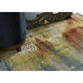 thumbnail image 4 of 5'X8' Blue Rust Orange Machine Woven Abstract Brushstrokes Indoor Area Rug, 4 of 6