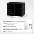 thumbnail image 6 of KFFKFF Wooden Document Divider, 12 Sections, Paper Arranger with Detachable Racks, Post Slots for Workplace Household Study Room Mailroom Coordination, EPA Approved, Dark, 6 of 9
