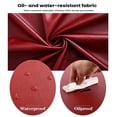 thumbnail image 4 of HOMEIORA 1pc Elastic Edge Table Cloth Protector - Waterproof Non-slip Round Fitted Tablecloth Table Cover Cloth for Tables 51" Diameter, Wine Red, 4 of 7