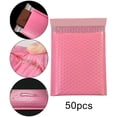 thumbnail image 1 of 50x Autosellado Bubble Mailers acolchado impermeable a prueba de golpes bolsas de regalo bolsas de embalaje para suministros escolares de oficina de Rosa Medio Soledad Bolsas de envío, 1 of 10