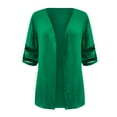 thumbnail image 5 of Cardigan Ouvert devant pour Femmes Manches Courtes Cardigan Léger Casual Fall Jacket Tops, 5 of 5