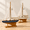 Navy,Ivory, variant on Wooden Sailboat Model Sailing Ship, 8-Inch, Set of 2
