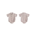thumbnail image 2 of Cenuakty Baby 0-18M Boys Summer Shirt Jumpsuit Stripe Print Short Sleeve Lapel Button Down Romper with Pocket, 2 of 9