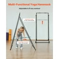 thumbnail image 6 of VEVOR Yoga Stand Frame, Max 440.9 lbs Load Swing Stand, Triangular Structure Pull Up Stands, Aerial Silk Stands with EVA Foam & 6.6-yard Yoga Hammock, 4-Level Horizontal & 6-Level Vertical Adjustment, 6 of 9