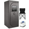 thumbnail image 6 of Naipo Portable Steam Sauna Box for Home Spa, Indoor Sauna Tent with 3L 1000W Steamer Remote Control and Foldable Chair, 2.6’x 2.6’x 6’, 6 of 8