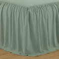 thumbnail image 6 of Chezmoi Collection Sinclair 3-Piece Ruffle Skirt Bedspread Set, Soft Lightweight French Country Chic Farmhouse Crinkle Texture Microfiber Bedding, King, Sage Green, 6 of 9