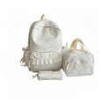 thumbnail image 4 of HJYCHN Bookbag for Girls Floral Print 3Pc Set Daypack with Decorative Lunch Tote Pencil Case Back to School Supplies for Kids Boys Backpack White, 4 of 8