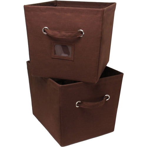 Mainstays Large Canvas Bins, 2pk
