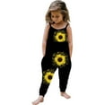thumbnail image 1 of Combinaison Imprimée pour Filles Tout-Petits, Barboteuse à Bretelles, Tenue d'Été, 1 of 5