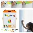 thumbnail image 1 of Tablero de dibujo de dos cara, caballete de rompecabezas Aprendizaje educativo Juguetes para niños Pizarra blanca, para niños de 3 4 5 , Osa Soportar Yotijar Tablero de dibujo, 1 of 9