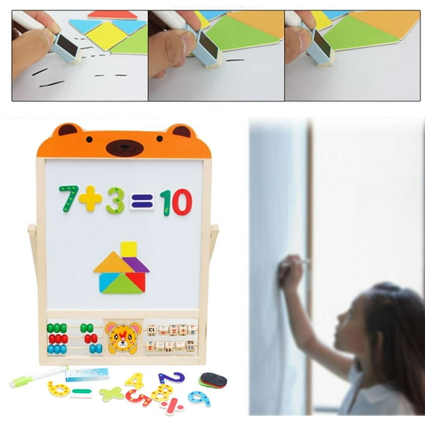 Tablero de dibujo de dos cara borrable Aprendizaje educativo Juguetes para de rompecabezas Pintura Doodle Juguete Pizarra Pizarra para , Osa Soportar Hugo Tablero de dibujo
