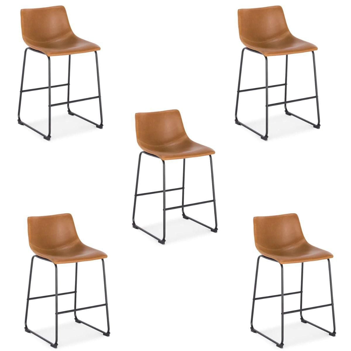 Heavenly Collection Brown Bar Stool SET OF 5