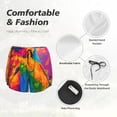 thumbnail image 6 of Lsque Colorful Parrot Jungle Dream A Printed Women's Running Shorts with Liner Pockets,Elastic Quick Dry Workout Athletic Gym Yoga Shorts,Womens High Waist Shorts-X-Large, 6 of 9