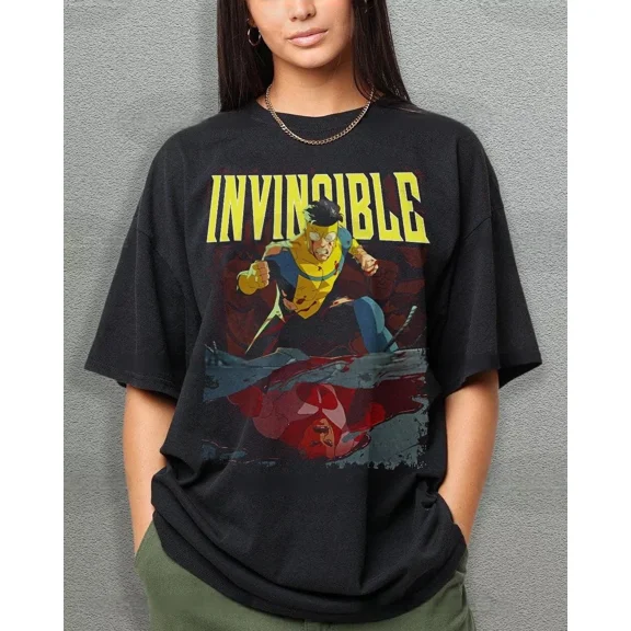 Reprint Rare Limited Invincible Mark Superhero T Shirt, Men's Tee, Unisex Shirt- Black