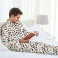 thumbnail image 6 of Lsque Horse Pattern Long Sleeve Pajama Set for Men - Soft 2-Piece Sleepwear and Loungewear Set with Pockets, Comfy Nightwear-Medium, 6 of 7