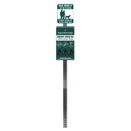Standard Mini Dog Waste Station / Roll Bag System (Matte Green)