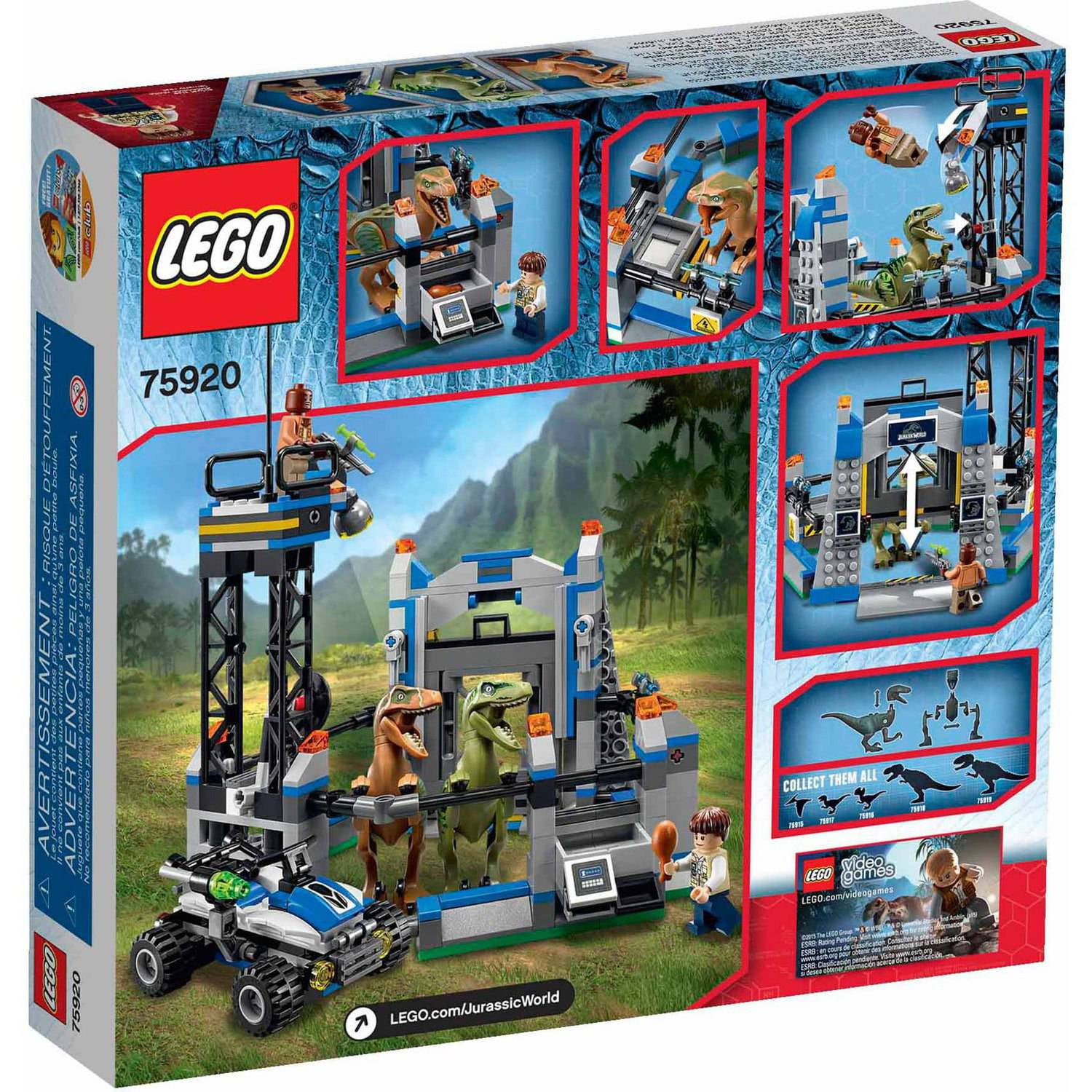 Indskrive aflange Landmand LEGO Jurassic World Raptor Escape Play Set - Walmart.com