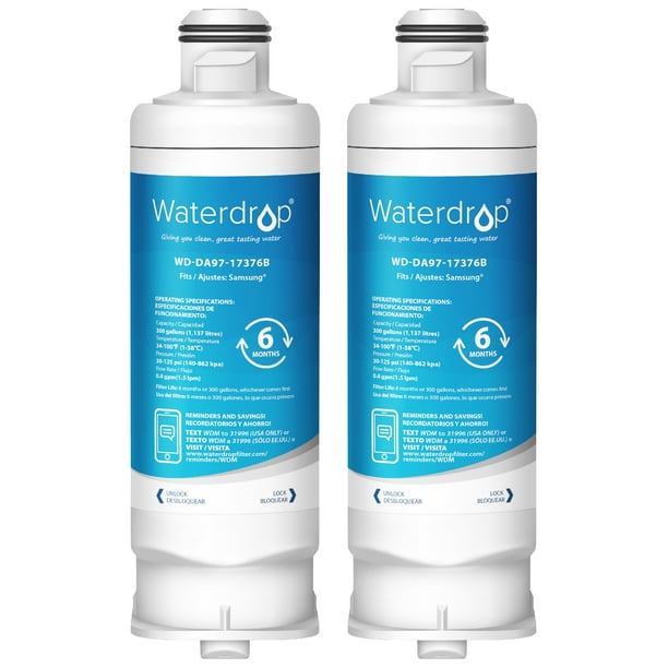 2 Pack Waterdrop DA9717376B Refrigerator Water Filter, NSF Certified