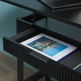 thumbnail image 6 of Walker Edison Transitional Reeded Lift-Top Desk with Drawer, Black, 6 of 22