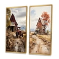 thumbnail image 3 of Designart "Barns Rustic beauty VII" Barns Framed Wall Art Set Of 2 - Brown Architecture Framed Wall Art Set Of 2, 3 of 6