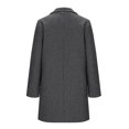 thumbnail image 6 of Inleife Women's New Fashionable Coats Solid Color Lapel Double Buckle With Pockets Woolen Coat Jacket, 6 of 6