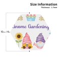 thumbnail image 3 of Pofeuu Watercolor Gnome Garden Print Leather Coasters Set of 6, Round Cups Mugs Mat Pad for Home Kitchen Heat Resistant Drink Coasters,Hexagon, 3 of 7