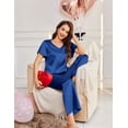 thumbnail image 2 of Ekouaer Pajamas Short Sleeve Lounge Sets 2 Pieces Pj Long Sets, 2 of 5