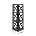 thumbnail image 6 of Weston Home Rebecca Wood 3-Shelf Corner Bookcase, Black, 6 of 6