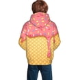 thumbnail image 6 of Kll Unisex Kids Boys Girls Hooded Pocket Pullover Hoodies-Pink Ice Cream, 6 of 9