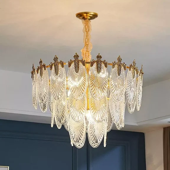 More Change 24 in Vintage Luxury Pendant Ceiling Light Metal Retro Hanging Chain Lamp Fixtures