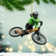 thumbnail image 5 of Personalized Mountain Biking Ornament, Custom Name & Year Christmas Tree Ornaments 2025, Xmas Cyclist Gifts, Mountain Bike Biking Rider Xmas Holiday Keepsake, Bicycle Racing Sport Presents (Style 12), 5 of 7