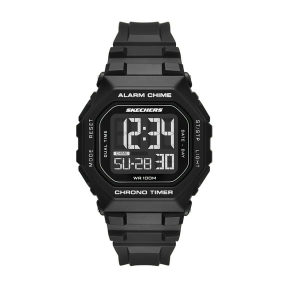 Skechers Men's Whitfield Digital, Black Polycarbonate Watch