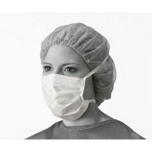 Medline NON27385Z - Medline Hypoallergenic Surgical Face Masks, White 50 Per Box