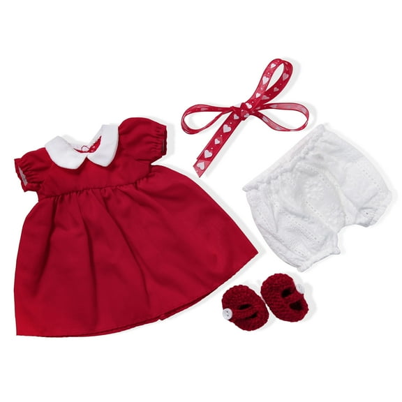 BlissfulPixie Handmade Waldorf Doll Clothes 12 inch clothing Set with Pretty Box Girl Christmas Birthday Gift-Eleanor's Clothes Accessories