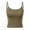 Army Green, variant on Women's Built in Shelf Bra Tank Tops Sleeveless Basic Camisole Stretchy Fitted Cami Crop Tanks Army Green L