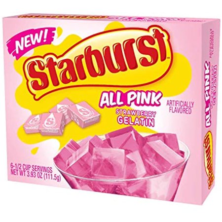 Starburst Gelatin, Strawberry, 3.89 Oz (Pack Of 3)