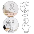thumbnail image 1 of 2 piezas de metal cara esquema escultura decoración hierro una línea estatuilla escritorio sombrero soporte sombrero estante decoración del hogar Macarena Escultura de cara abstracta, 1 of 6